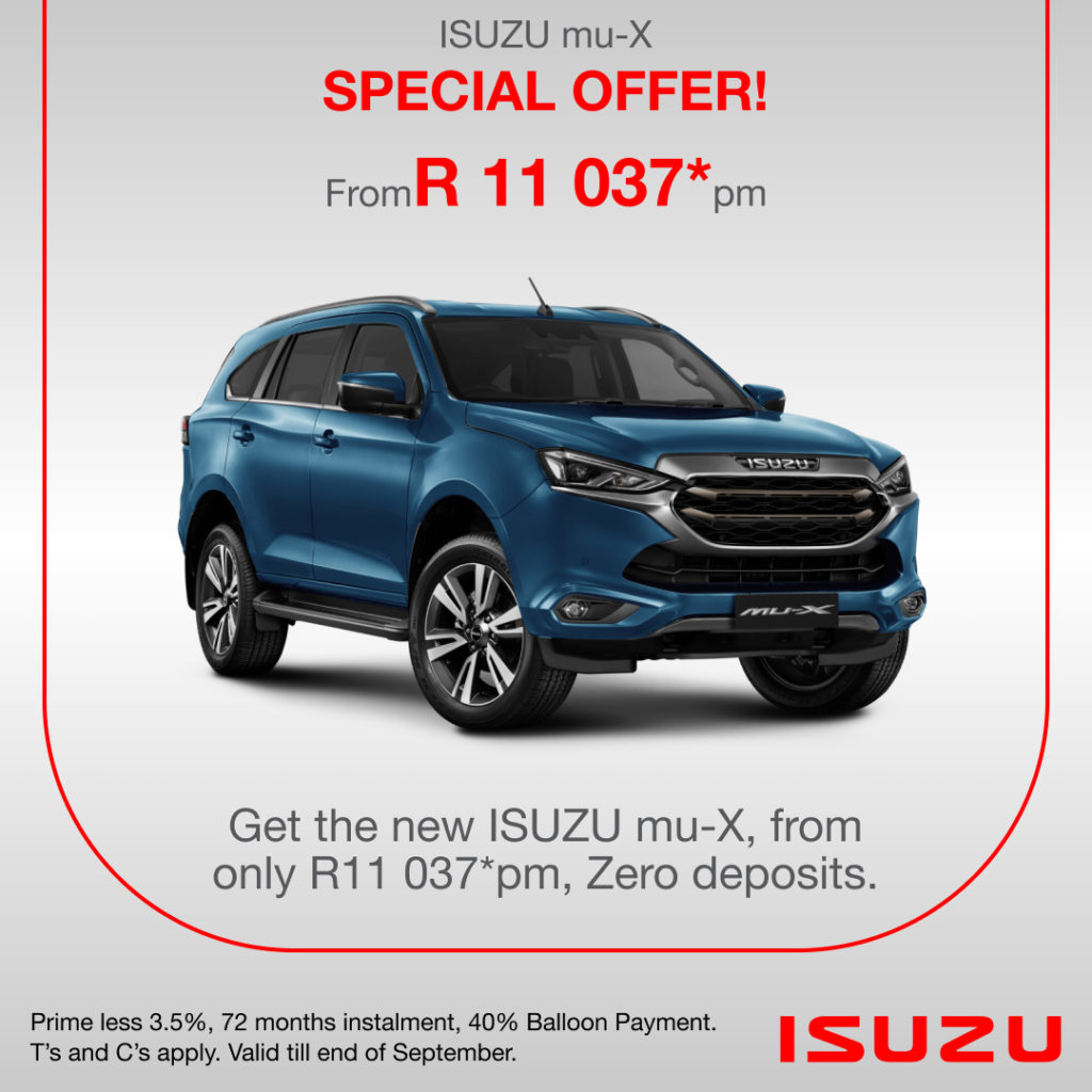 ISUZU MU-X SPECIAL OFFER Special Offer