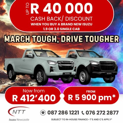 March Tough, Drive Tougher! image from NTT Isuzu